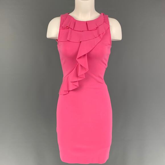 RED VALENTINO Size S Pink Ruffled Sleeveless Dress - Picture 1 of 4
